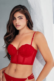 Set Bustier y Panty en Encaje Línea Elegance | Ref. 10206 – 10207