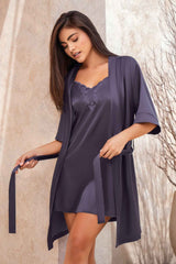 Kimono Satinado Unicolor Suave 377
