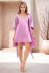 Kimono Satinado Unicolor Suave 377