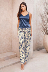 Pijama Satín Tiras y Pantalón Roma Anochecer 50082