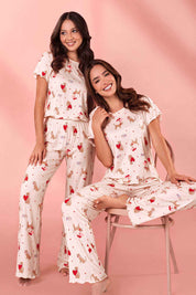 Pijama Peach Camiseta y Pantalón Perritos Corazones | 50110