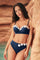 Bikini Strapless con Aro y Aplicaciones Florales 70125