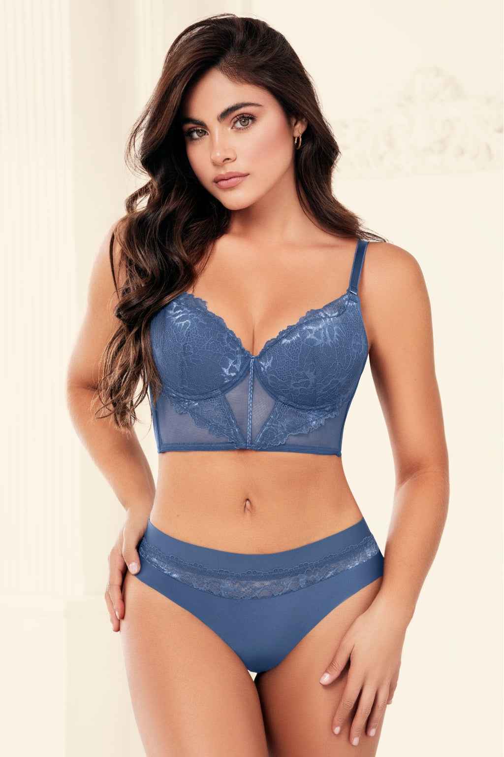 Set Brasier Copa Entera de Mayor Cubrimiento y Panty Brasilera | Ref. 10222 - 899